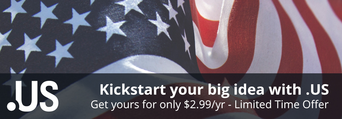 Get .us for $2.99/year
